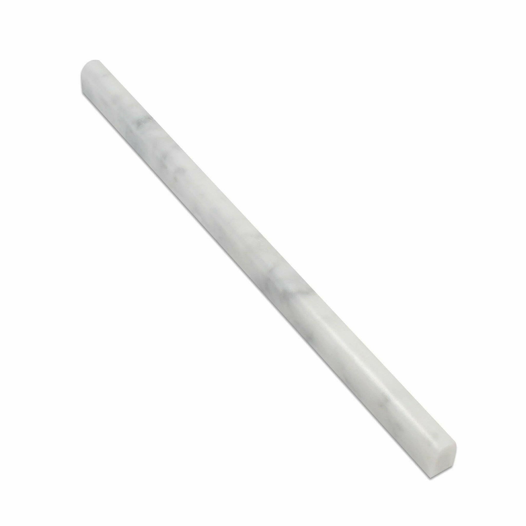 Carrara White Marble Honed 1/2x12 Pencil Liner Carrara White Marble Honed 1/2x12 Pencil Liner - American Tile Depot