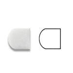 Carrara White Marble Honed 3/4x12 Bullnose Liner Carrara White Marble Honed 3/4x12 Bullnose Liner - American Tile Depot