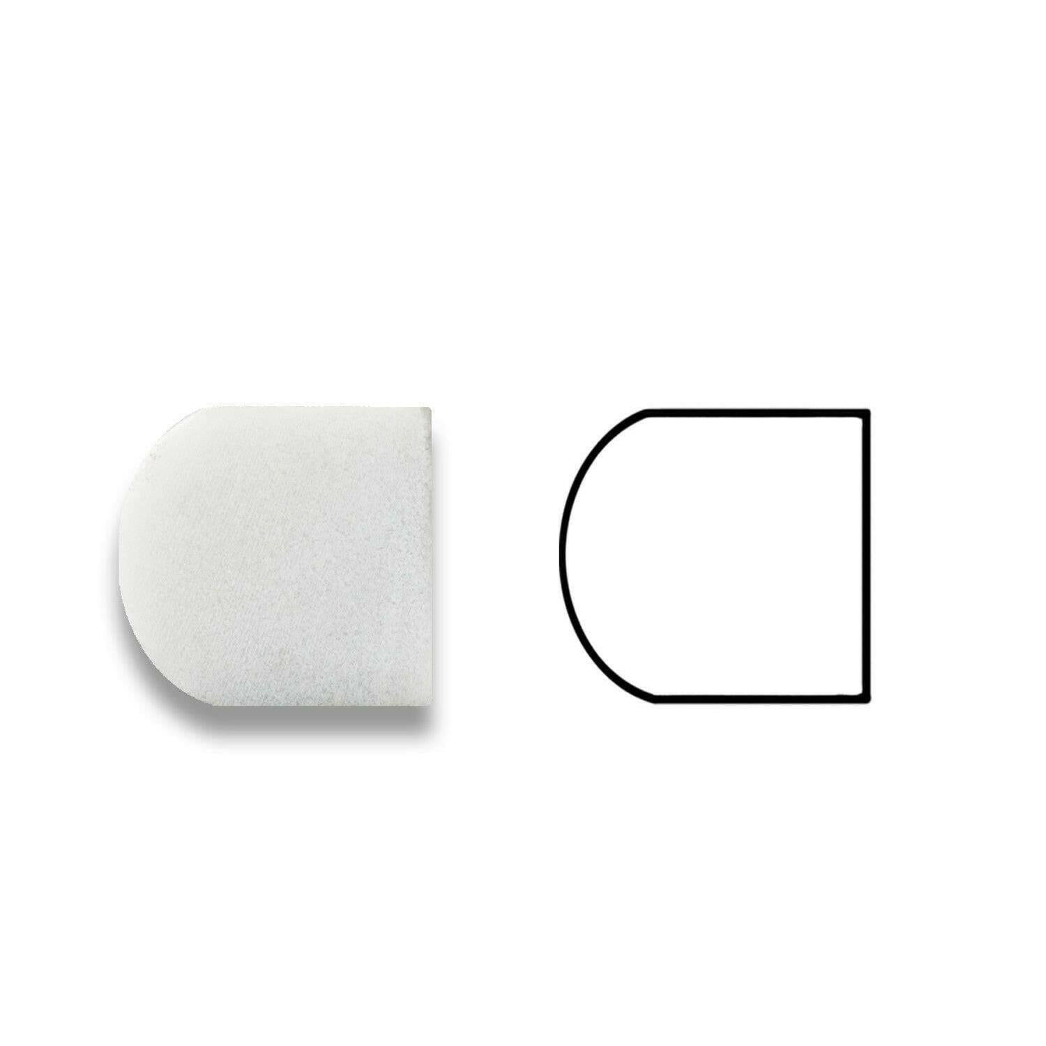 Carrara White Marble Honed 3/4x12 Bullnose Liner Carrara White Marble Honed 3/4x12 Bullnose Liner - American Tile Depot