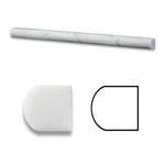 Carrara White Marble Honed 3/4x12 Bullnose Liner Carrara White Marble Honed 3/4x12 Bullnose Liner - American Tile Depot