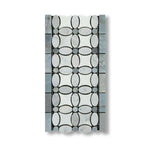 Carrara White Marble Honed Florida Flower Border w/ Blue-Gray Dots - American Tile Depot