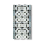 Carrara White Marble Honed Florida Flower Border w/ Blue-Gray Dots - American Tile Depot