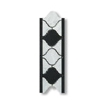 Carrara White Marble Polished Lantern Border w/ Black Dots - American Tile Depot