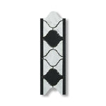 Carrara White Marble Polished Lantern Border w/ Black Dots - American Tile Depot