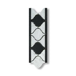Carrara White Marble Polished Lantern Border w/ Black Dots - American Tile Depot