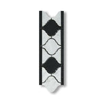 Carrara White Marble Polished Lantern Border w/ Black Dots - American Tile Depot