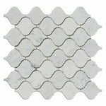 Carrara White Marble Honed Lantern Mosaic Tile Carrara White Marble Honed Lantern Mosaic Tile - American Tile Depot