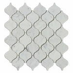Carrara White Marble Honed Lantern Mosaic Tile Carrara White Marble Honed Lantern Mosaic Tile - American Tile Depot