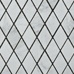 Carrara White Marble Polished 1" Diamond Mosaic Tile | FINAL SALE Carrara White Marble Polished 1" Diamond Mosaic Tile | FINAL SALE - American Tile Depot