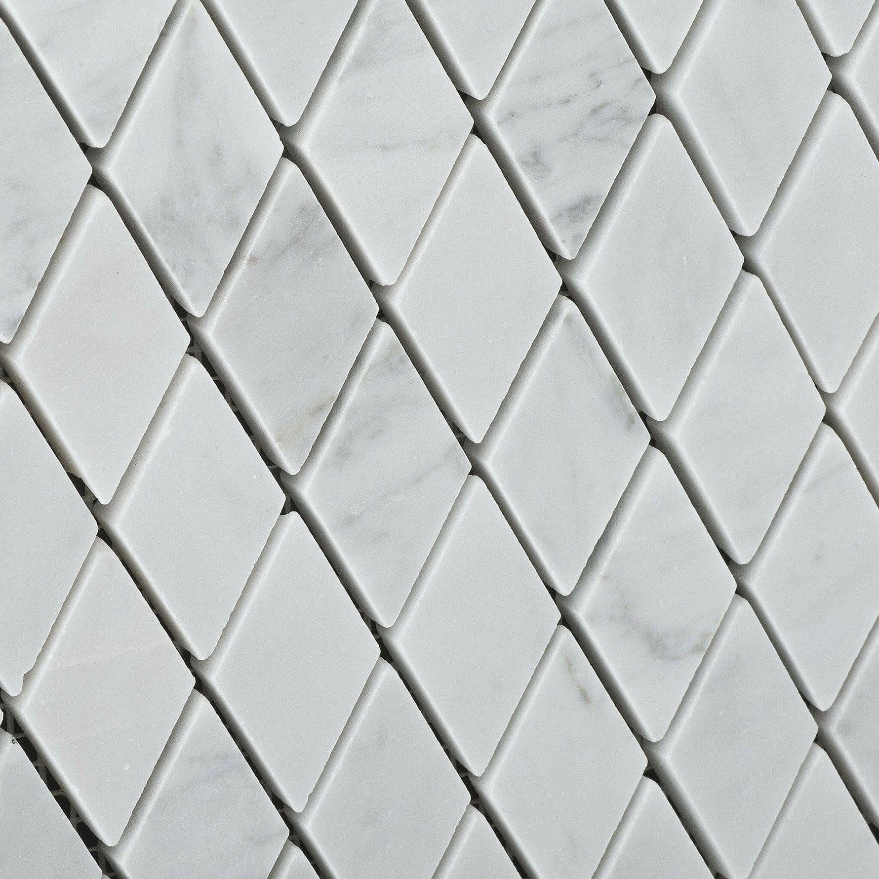 Carrara White Marble Polished 1" Diamond Mosaic Tile | FINAL SALE Carrara White Marble Polished 1" Diamond Mosaic Tile | FINAL SALE - American Tile Depot