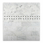 Carrara White Marble Polished Baby Brick Mosaic Tile | FINAL SALE Carrara White Marble Polished Baby Brick Mosaic Tile | FINAL SALE - American Tile Depot