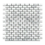 Carrara White Marble Polished Baby Brick Mosaic Tile | FINAL SALE Carrara White Marble Polished Baby Brick Mosaic Tile | FINAL SALE - American Tile Depot