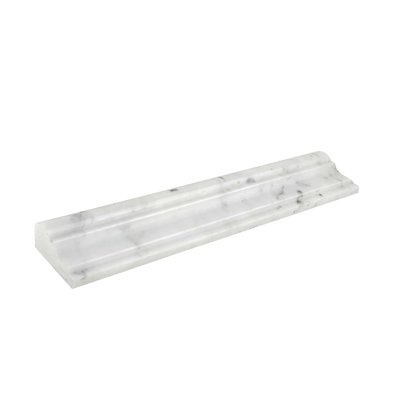 Carrara White Marble Polished F-5 Chair Rail / Crown Molding Trim Carrara White Marble Polished F-5 Chair Rail / Crown Molding Trim - American Tile Depot