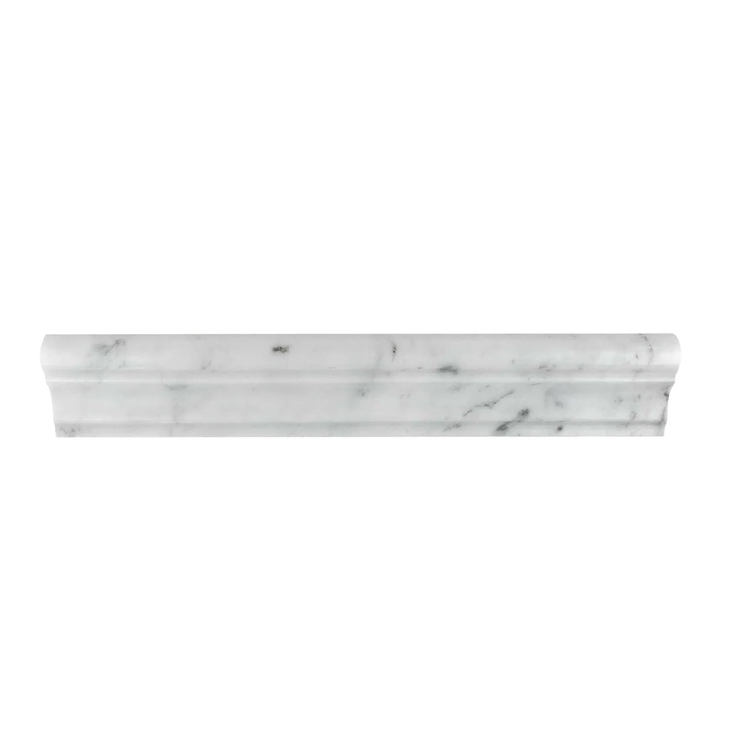 Carrara White Marble Polished F-5 Chair Rail / Crown Molding Trim Carrara White Marble Polished F-5 Chair Rail / Crown Molding Trim - American Tile Depot