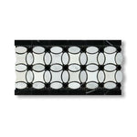 Carrara White Marble Polished Florida Flower Border w/ Black Dots - American Tile Depot