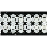 Carrara White Marble Polished Florida Flower Border w/ Black Dots Carrara White Marble Polished Florida Flower Border w/ Black Dots - American Tile Depot