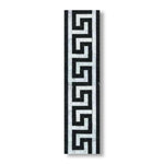 Carrara White Marble Honed Greek Key Border w/ Black Dots - American Tile Depot