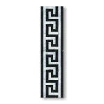 Carrara White Marble Honed Greek Key Border w/ Black Dots - American Tile Depot