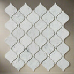 Carrara White Marble Polished Lantern Mosaic Tile Carrara White Marble Polished Lantern Mosaic Tile - American Tile Depot