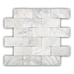 2x4 Carrara White Marble Round-Faced (CNC-Arched / Wavy) Polished Brick Mosaic Tile 2x4 Carrara White Marble Round-Faced (CNC-Arched / Wavy) Polished Brick Mosaic Tile - American Tile Depot