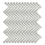 Cerelia Antique White Glossy Herringbone Porcelain Mosaic Tile Cerelia Antique White Glossy Herringbone Porcelain Mosaic Tile - American Tile Depot
