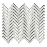 Cerelia Antique White Glossy Herringbone Porcelain Mosaic Tile Cerelia Antique White Glossy Herringbone Porcelain Mosaic Tile - American Tile Depot