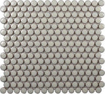 Cerelia Cream Glossy Penny Porcelain Mosaic Tile - American Tile Depot