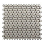 Cerelia Cream Glossy Penny Porcelain Mosaic Tile - American Tile Depot