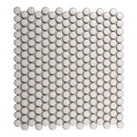 Cerelia Pearl White Glossy Penny Round Porcelain Mosaic Tile Cerelia Pearl White Glossy Penny Round Porcelain Mosaic Tile - American Tile Depot