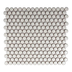 Cerelia Pearl White Glossy Penny Round Porcelain Mosaic Tile Cerelia Pearl White Glossy Penny Round Porcelain Mosaic Tile - American Tile Depot