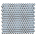 Cerelia Sky Blue Glossy Penny Round Porcelain Mosaic Tile Cerelia Sky Blue Glossy Penny Round Porcelain Mosaic Tile - American Tile Depot
