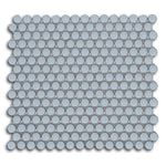 Cerelia Sky Blue Glossy Penny Round Porcelain Mosaic Tile Cerelia Sky Blue Glossy Penny Round Porcelain Mosaic Tile - American Tile Depot