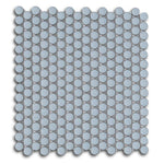Cerelia Sky Blue Glossy Penny Round Porcelain Mosaic Tile Cerelia Sky Blue Glossy Penny Round Porcelain Mosaic Tile - American Tile Depot