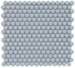 Cerelia Sky Blue Glossy Penny Round Porcelain Mosaic Tile Cerelia Sky Blue Glossy Penny Round Porcelain Mosaic Tile - American Tile Depot