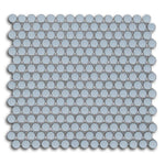 Cerelia Sky Blue Glossy Penny Round Porcelain Mosaic Tile Cerelia Sky Blue Glossy Penny Round Porcelain Mosaic Tile - American Tile Depot
