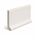 Pure Bright White Ice Ceramic Wall Trim - 4 1/4" x 6" Right Cove Corner - American Tile Depot