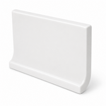 Pure Bright White Ice Ceramic Wall Trim - 3 3/4" x 6" Left Cove Corner - American Tile Depot