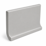 Pure Bright Tender Gray Ceramic Wall Trim - 3 3/4" x 6" Cove Base - American Tile Depot