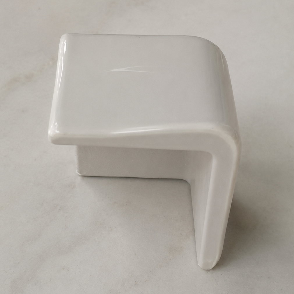 Pure Bright White Ice Ceramic Wall Trim - 3/4" x 3/4" Quarter Round Corner - American Tile Depot