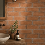 6x12 Mirambell Rojo Matte Brick Look Porcelain Tile - American Tile Depot