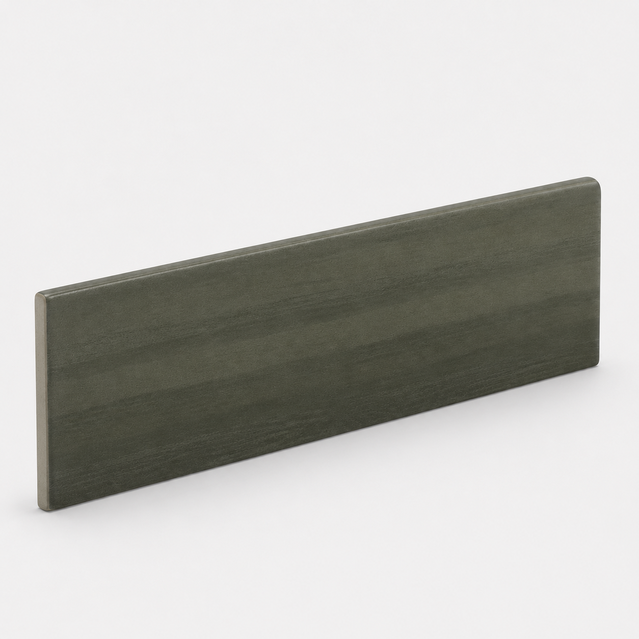 3x12 Evolution Dark Grey Matte Stone Look Porcelain Bullnose Tile - American Tile Depot