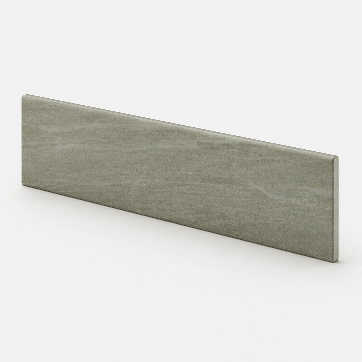 3x12 Safari Gris Matte Travertine Look Porcelain Bullnose Tile - American Tile Depot