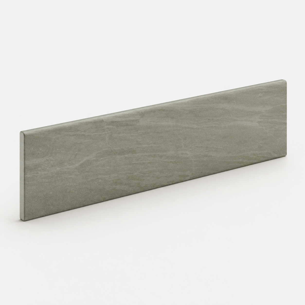 3x12 Safari Gris Matte Travertine Look Porcelain Bullnose Tile - American Tile Depot