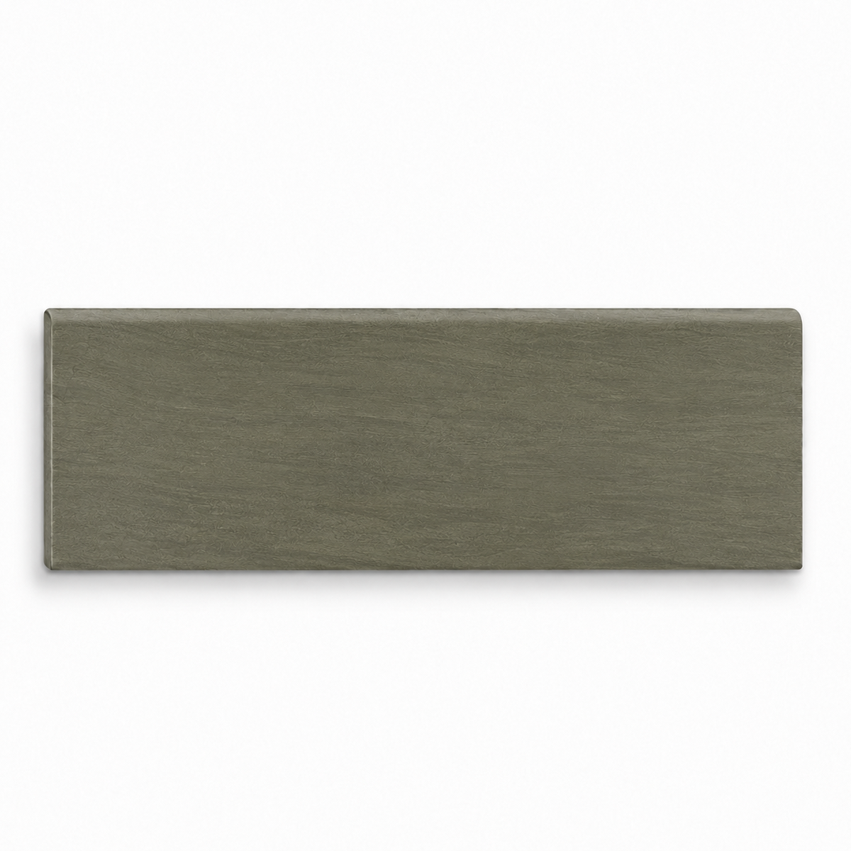 3x12 Vivo Dark Grey Natural Travertine Look Porcelain Bullnose Tile - American Tile Depot