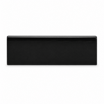 3x12 Crafta Black Glossy Solid Color Ceramic Bullnose Tile - American Tile Depot