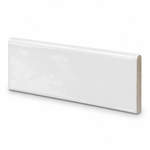 3x12 Crafta White Ice Glossy Solid Color Ceramic Bullnose Tile - American Tile Depot