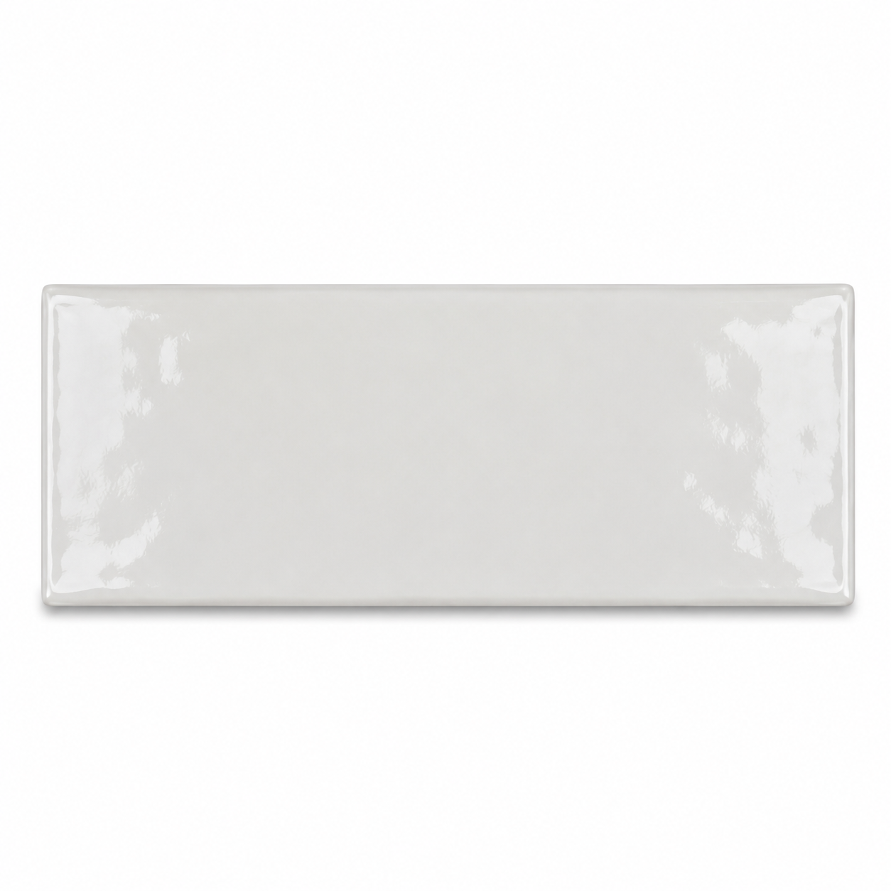 3x12 Crafta White Ice Glossy Solid Color Ceramic Bullnose Tile - American Tile Depot