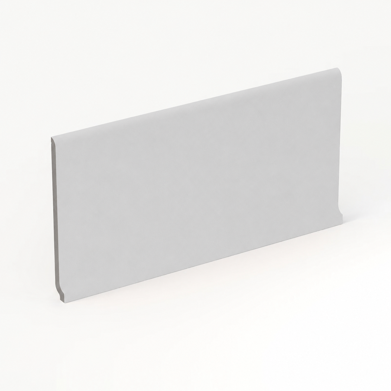 4x6 Palette Tender Gray Glossy Solid Color Ceramic Cove Base - American Tile Depot