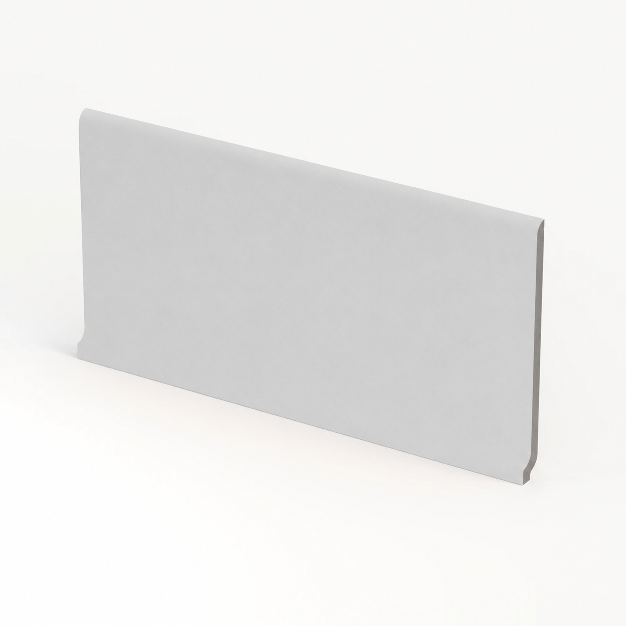 4x6 Palette Tender Gray Glossy Solid Color Ceramic Cove Base - American Tile Depot