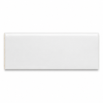 2x8 Palette White Ice Glossy Solid Color Ceramic Bullnose Tile - American Tile Depot